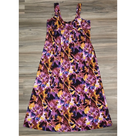 Style & Co Watercolor Print Maxi Dress, Size XL - Picture 1 of 6